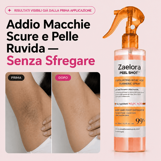 Zaelora™ — Spray Esfoliante Anti-Macchie